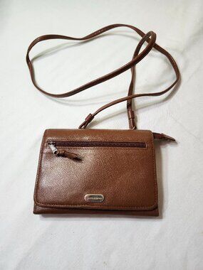 Vtg Liz Claiborne Tan Crossbody Small Purse